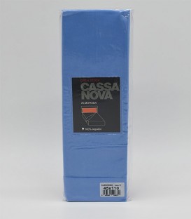Pack 2 Fundas de Almohada Algodón 100% color Indigo Cassa Nova - GOTEXTIL