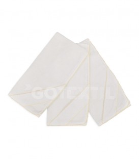GOTEXTIL Pack 3 Gasas bebé bordar punto de cruz color blanco/beige