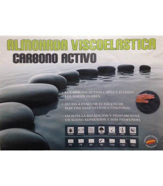 Almohada Viscoelástica Carbono Activo