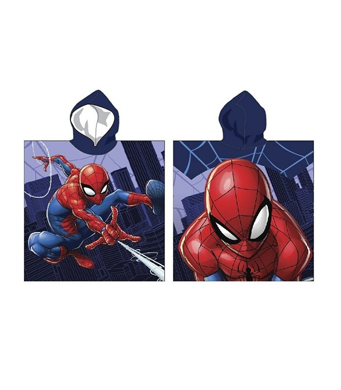 GOTEXTIL | Poncho Playa SPIDERMAN 2022-0715 Marvel 55x110cm rizo con capucha