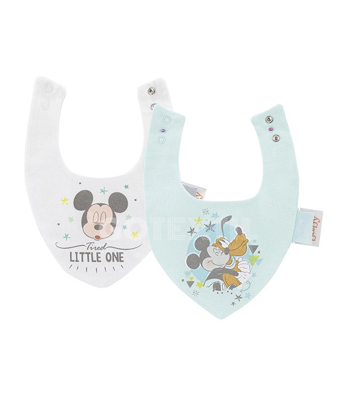 GOTEXTIL | Pack 2 Baberos Bandana MICKEY 2 Interbaby