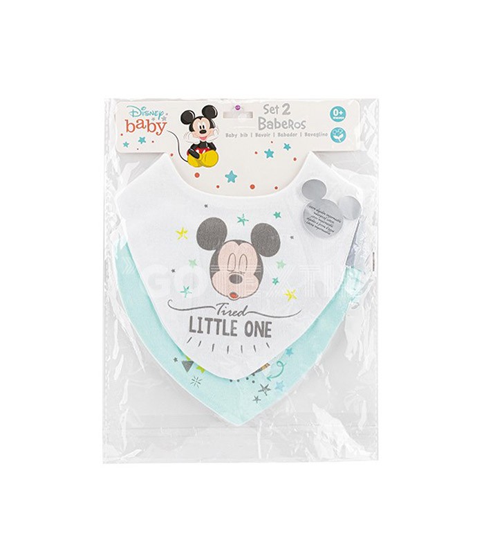 GOTEXTIL | Pack 2 Baberos Bandana MICKEY 2 Interbaby