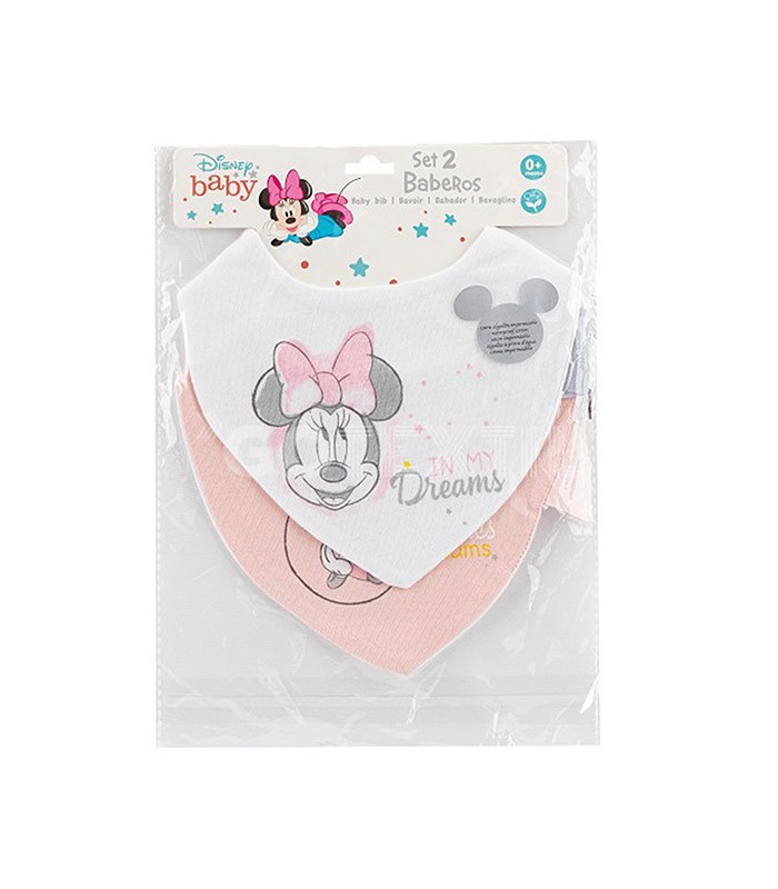 GOTEXTIL | Pack 2 Baberos Bandana MINNIE 1 Interbaby