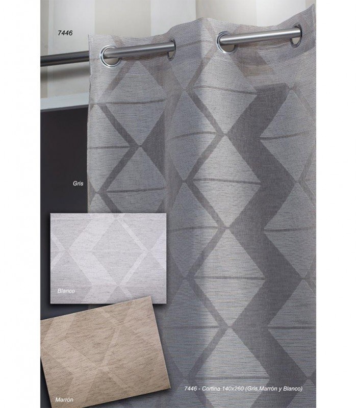 GOTEXTIL | Cortina Visillo con Ollaos 7446 IDEAL TEXTIL