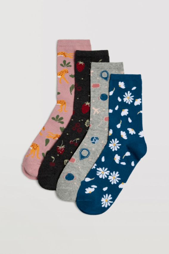 GOTEXTIL | PACK 4 CALCETINES ESTAMPADOS 12875 | YSABEL MORA