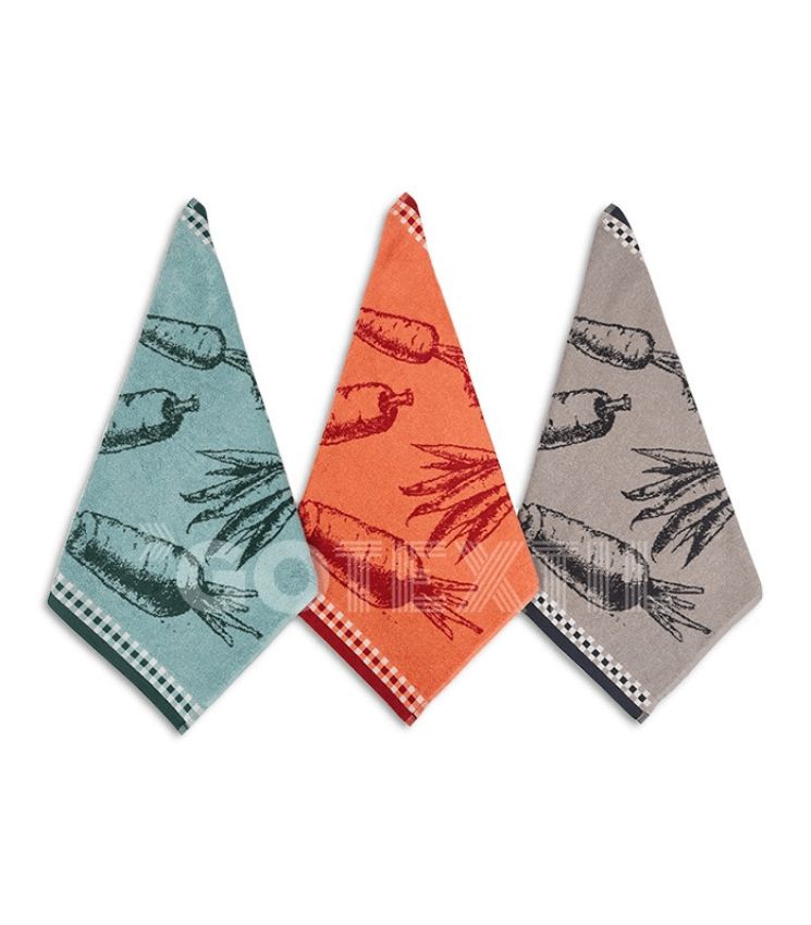 GOTEXTIL | TROVADOR | PACK 3 PAÑOS COCINA 296 CARROTS