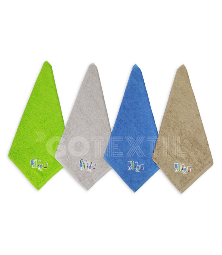 GOTEXTIL | PAÑOS COCINA BORDADOS COCTEL FIOTEX PACK 4 