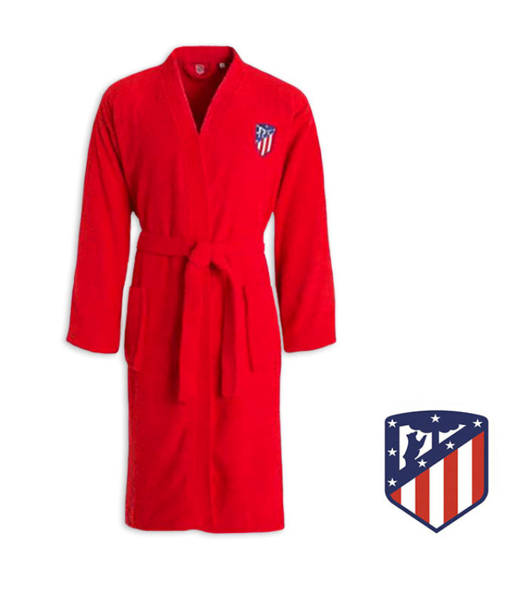 GOTEXTIL | Albornoz Atletico de Madrid Adulto Rizo Algodón