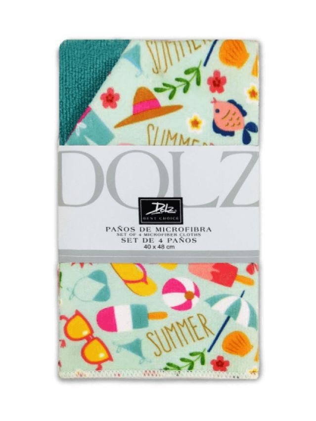 GOTEXTIL | Pack 4 Paños Cocina Microfibra Ref. 66 DOLZ