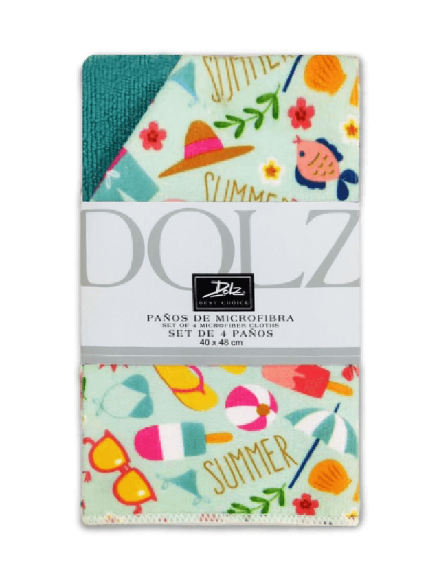 GOTEXTIL | Pack 4 Paños Cocina Microfibra Ref. 66 DOLZ