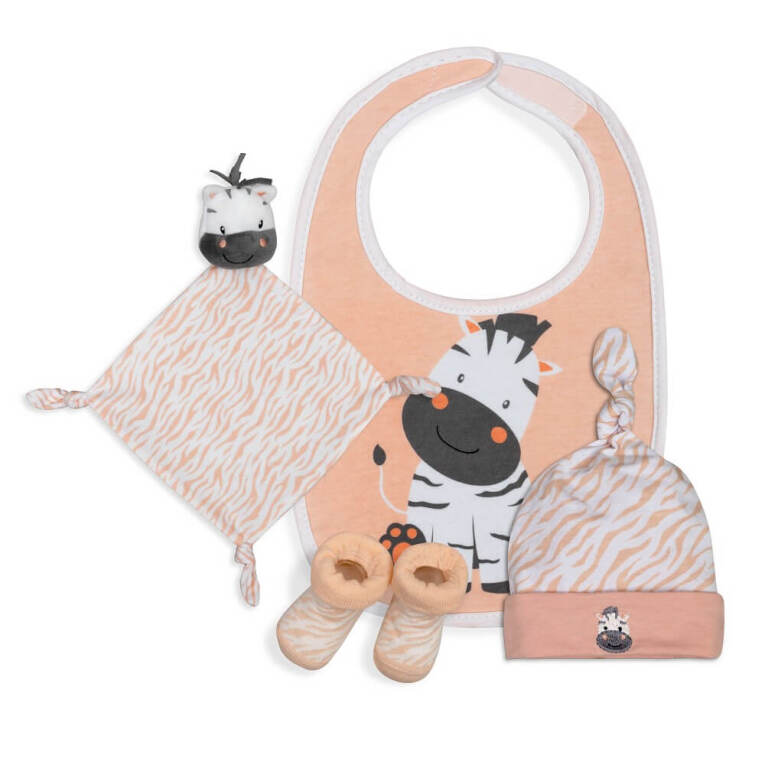 GOTEXTIL | SET REGALO CEBRA BLANCO/ROSA INTERBABY