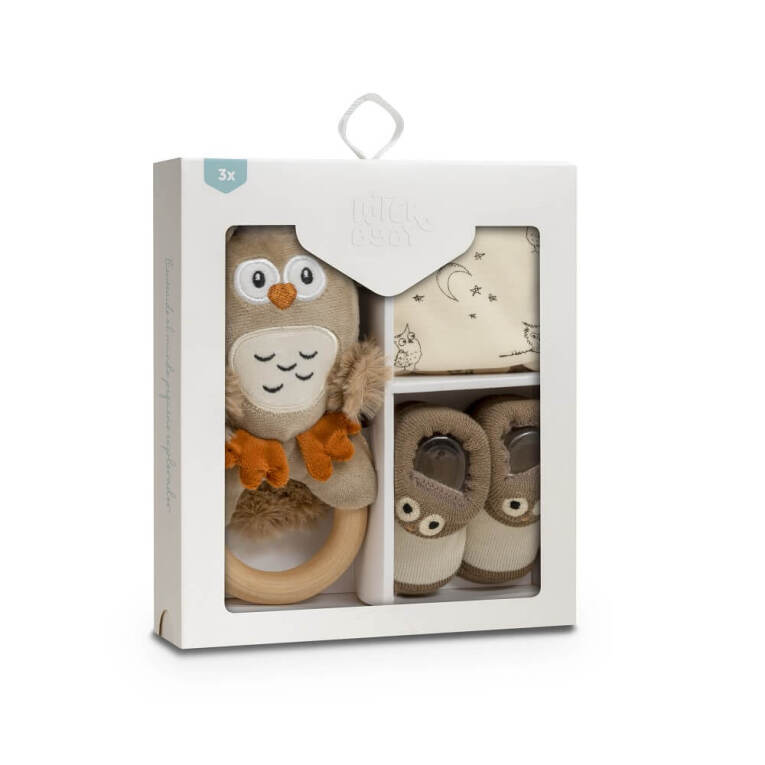 GOTEXTIL | SET REGALO BUHO BEIGE INTERBABY