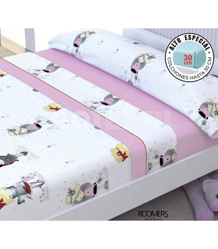 GOTEXTIL | Juego de Sábanas Infantil CHICAS. ROOMERS