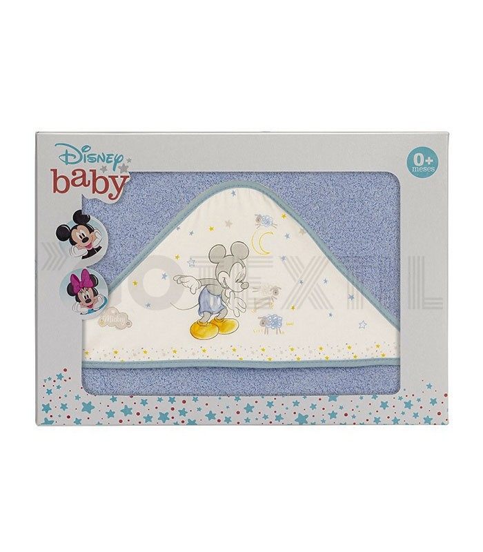 GOTEXTIL | Capa de Baño Disney MICKEY Counting Sheep 100% Algodón. Interbaby