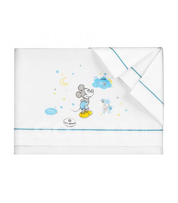 GOTEXTIL | Juego de Sabanas cuna MK003 MICKEY 100% Algodón DISNEY