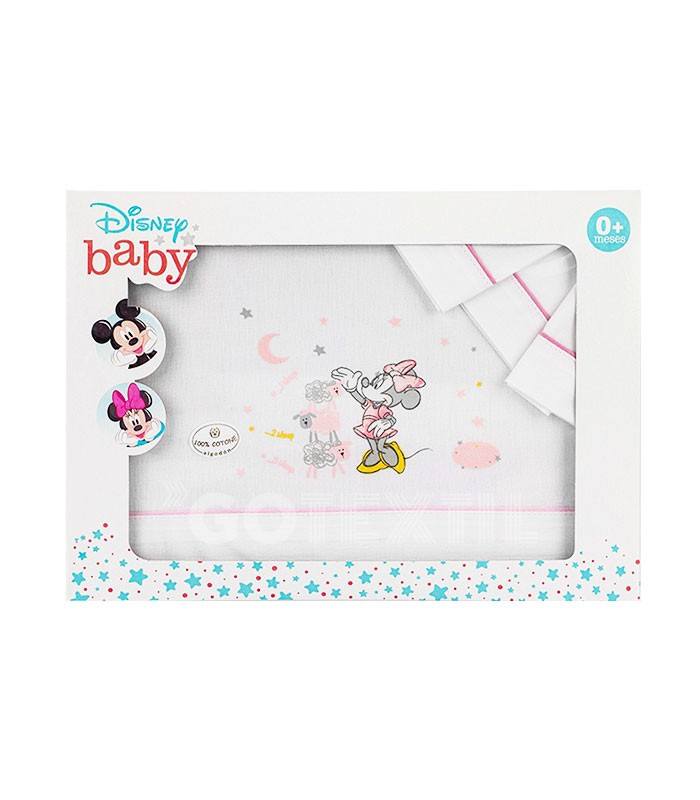 GOTEXTIL | Juego de Sabanas cuna MN003 MINNIE 100% Algodón DISNEY