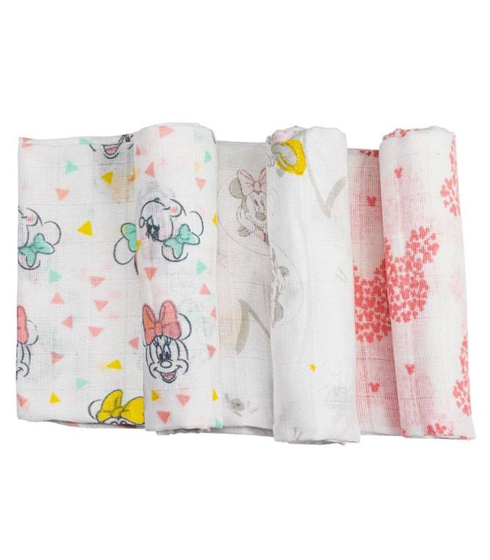 GOTEXTIL | Pack 3 Gasas Estampadas MINNIE MN018 80X80cm Disney INTERBABY