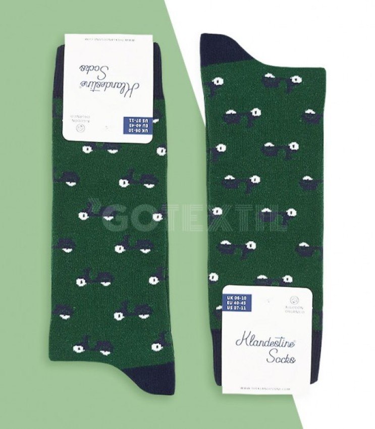 GOTEXTIL | CALCETINES VESPAS VERDE. KLANDESTINE SOCKS