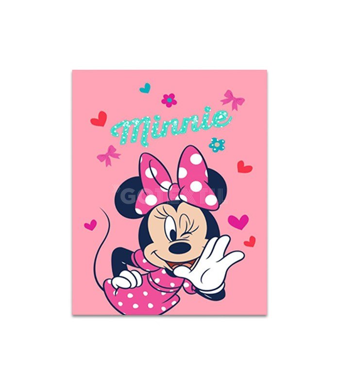 GOTEXTIL | Manta Terciopelo MINNIE 160X220. DISNEY