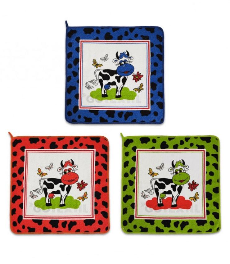 GOTEXTIL | Pack 3 Paños Cocina Rizo VACAS Acofil