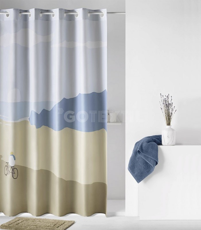 GOTEXTIL | CORTINA DE BAÑO MÁGICA 273 BEACH ATENAS HOME 180x200cm