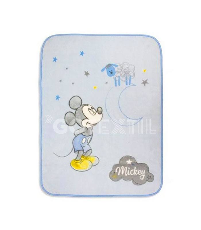 GOTEXTIL | Manta Terciopelo Bebé MICKEY COUNTING SHEEP 110x140 cm. DISNEY - Interbaby