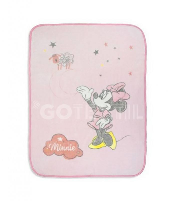 GOTEXTIL | Manta Terciopelo Bebé MINNIE COUNTING SHEEP  110x140 cm. DISNEY - Interbaby