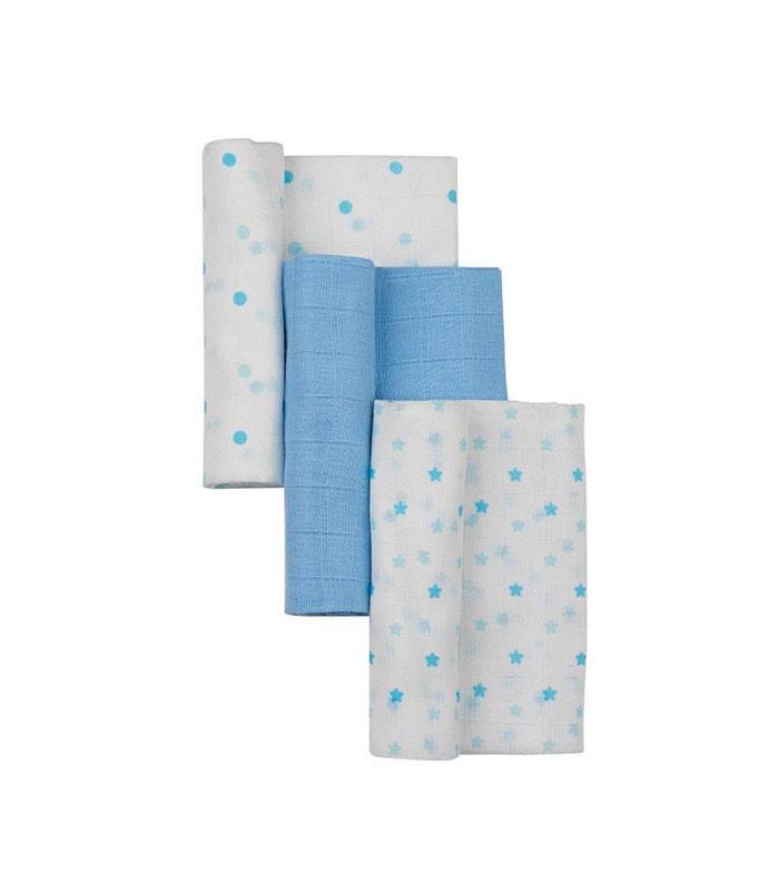 GOTEXTIL | INTERBABY 99980-1P Pack de 3 Gasas 80x80 cm