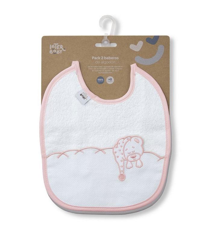 GOTEXTIL | Pack 2 Baberos Punto de Cruz INTERBABY R10 rectangulares