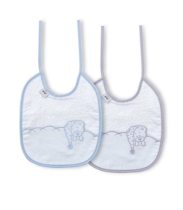 GOTEXTIL | Pack 2 Baberos Punto de Cruz INTERBABY R10 rectangulares