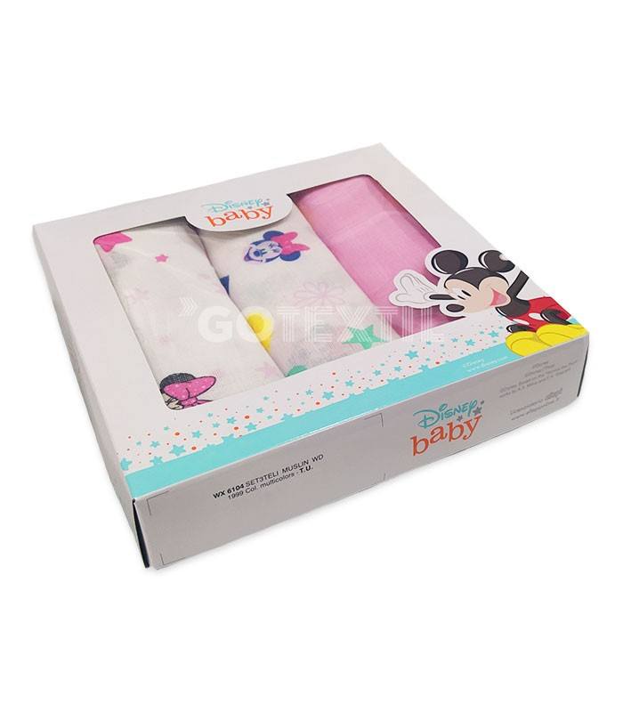 GOTEXTIL | Pack 3 Gasas Estampadas Minnie WX 6104