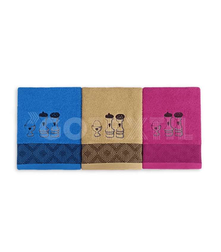 GOTEXTIL | PACK 3 PAÑOS COCINA BORDADOS 10197 VIDAL HOME