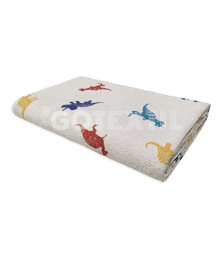 GOTEXTIL | TOALLA ESTAMPADA DINOSAURIOS JURASSIC FIOTEX