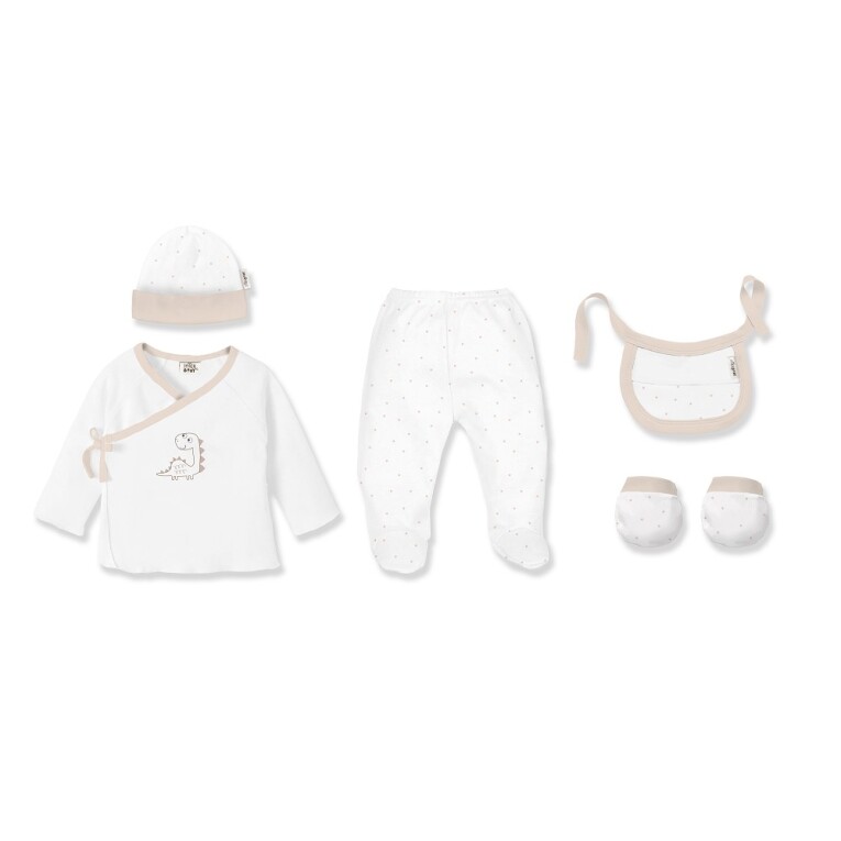 GOTEXTIL | Set Regalo bebé 5 piezas Bamboo 0-6 Meses DINOSAURIO INTERBABY