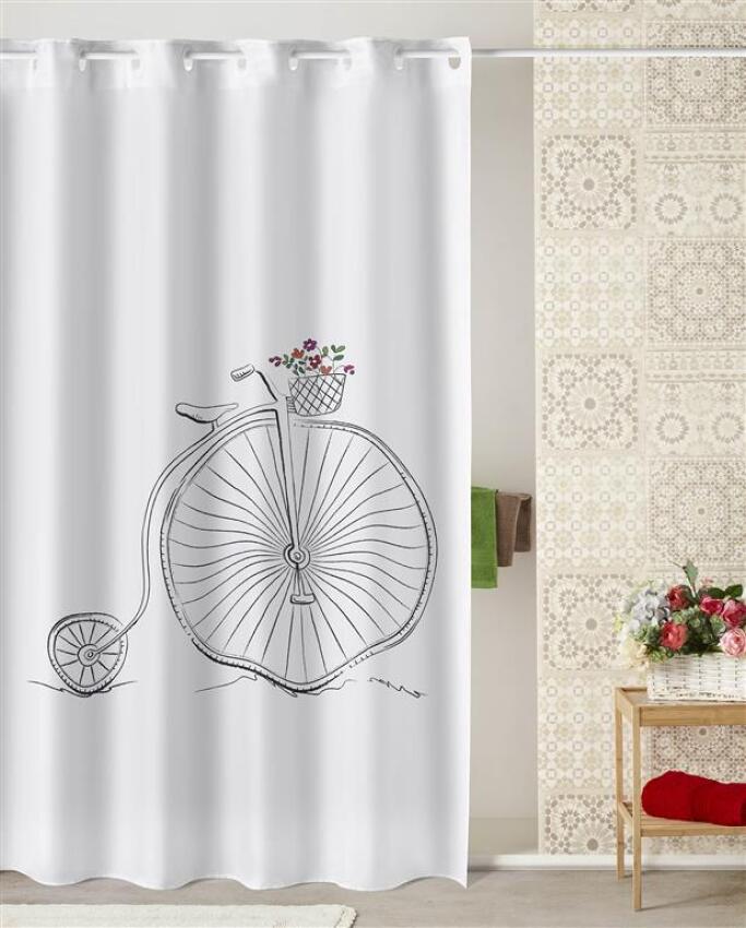 GOTEXTIL | CORTINA DE BAÑO MÁGICA 289 BIKE ATENAS HOME 180x200cm