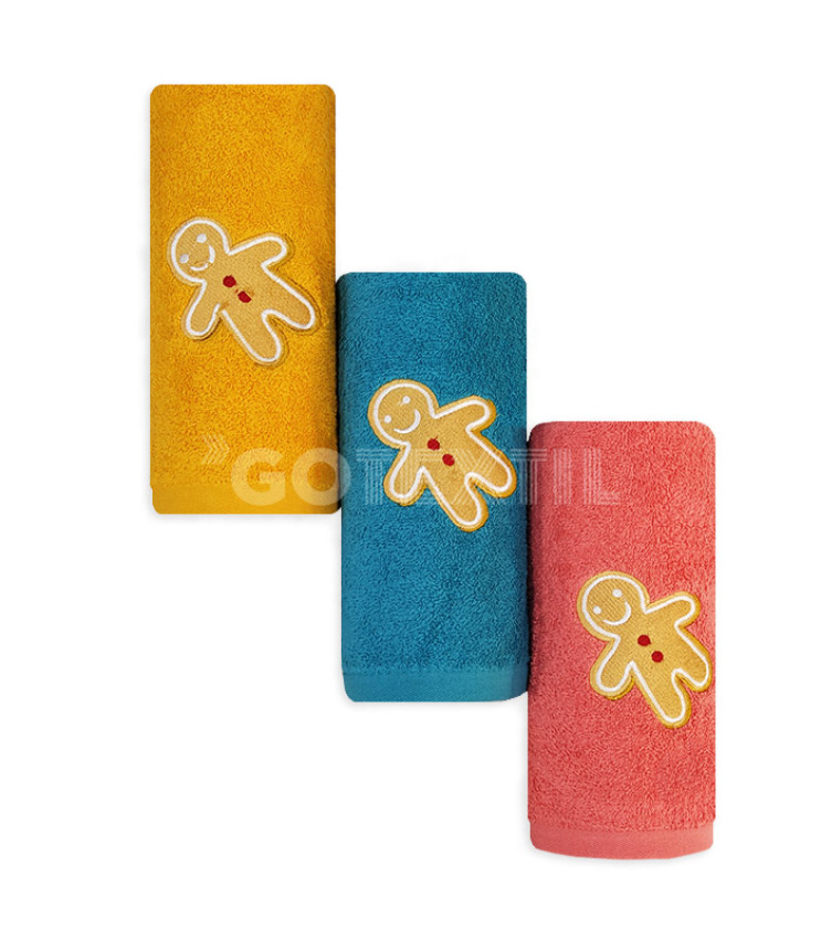 GOTEXTIL | TROVADOR | Paños Cocina Bordados GALLETA 251 Pack 3 Unidades