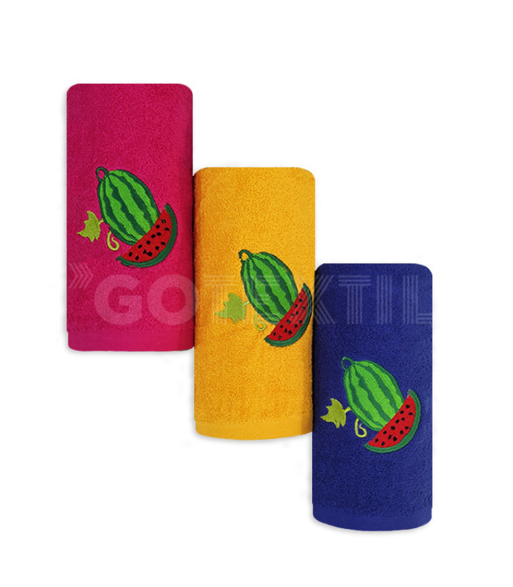 GOTEXTIL | TROVADOR | Paños Cocina Bordados SANDÍA 255 Pack 3 Unidades