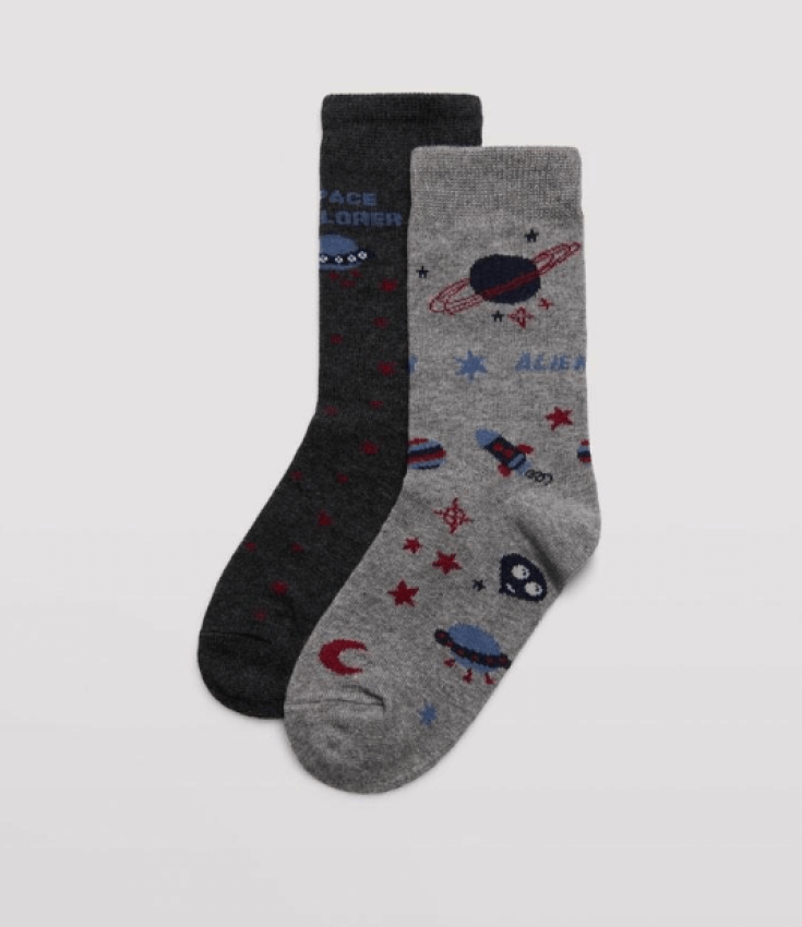 GOTEXTIL | PACK 2 CALCETINES NIÑO SPACE EXPLORER 42259 YSABEL MORA