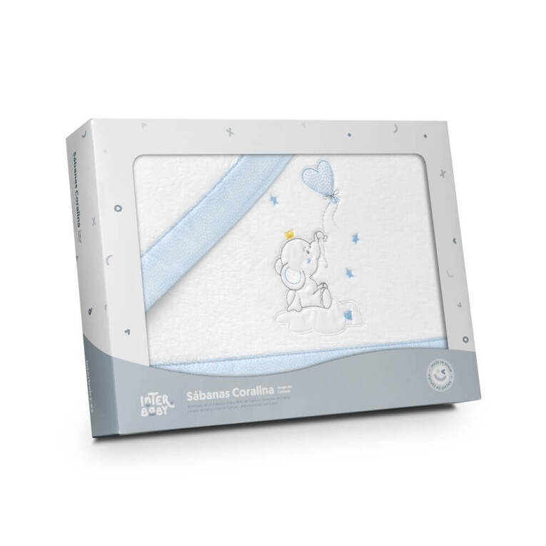 GOTEXTIL | TRIPTICO CUNA CORALINA ELEFANTE GLOBO CORAZON INTERBABY