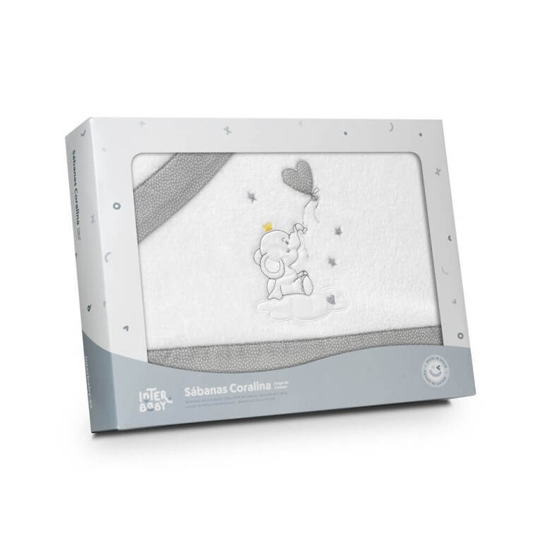 GOTEXTIL | TRIPTICO CUNA CORALINA ELEFANTE GLOBO CORAZON INTERBABY