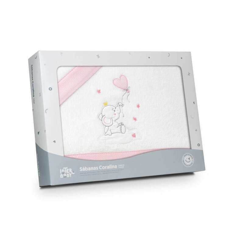 GOTEXTIL | TRIPTICO CUNA CORALINA ELEFANTE GLOBO CORAZON INTERBABY