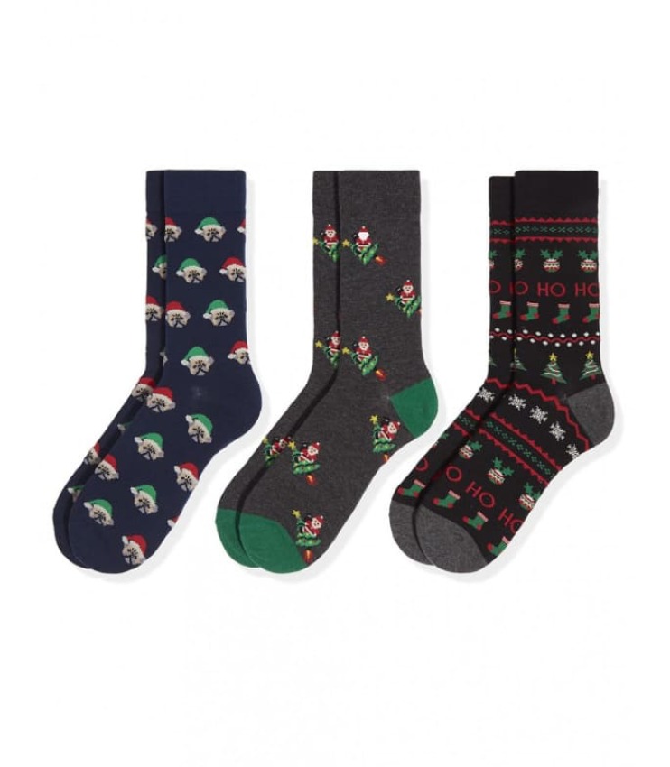 GOTEXTIL | PACK 3 CALCETÍNES HOMBRE CAJA MUSICAL NAVIDAD SOXLAND