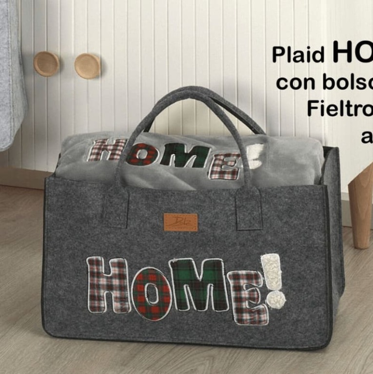 GOTEXTIL | MANTA PLAID HOME + BOLSO REVISTERO SEDALINA/SHERPA DOLZ 